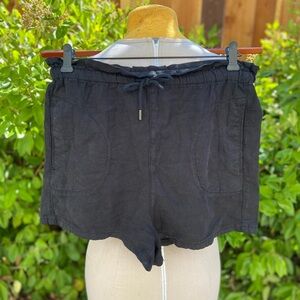 BDG Black Linen Shorts
